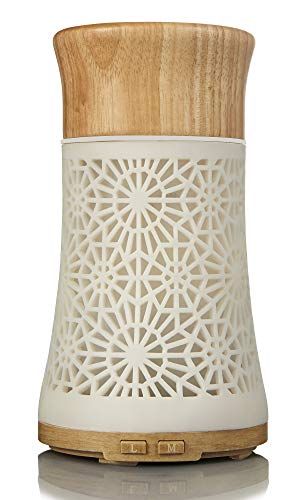 Book Cover Phoolyn Aromatherapy Essential Oil Diffuser, Ultrasonic Cool Mist Humidifier 120ml with BPA free and LED Night Light Timer and Waterless Auto Shut-off for Office Living Room Bedroom (white) - Amazon Vine