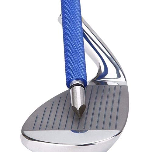 Book Cover Golf Club Groove Sharpener, Re-Grooving Tool and Cleaner for Wedges & Irons - Generate Optimal Backspin - Suitable for U & V-Grooves