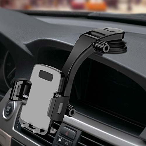 Book Cover Miracase Car Phone Mount,Dash&Windowshield Car Phone Holder,Washable Strong Sticky Pad with One Button Car Mount Compatible iPhone Xs/XS MAX/XR/X/8/8Plus/7/7Plus/6/6Plus,Galaxy S7/S8/S9/S10 and More