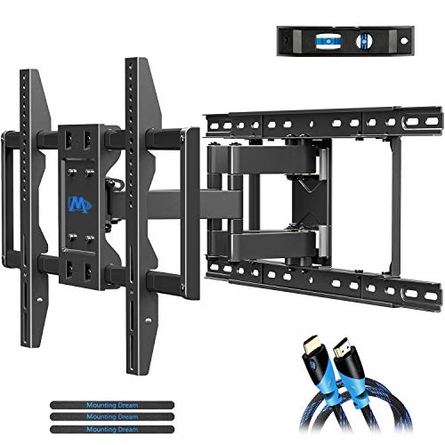 Book Cover Mounting Dream TV Wall Mounts TV Bracket for 42-70 Inch TVs, Premium TV Mount, Full Motion TV Wall Mount with Articulating Arms, Max VESA 600x400mm and 100 LBS, Fits 16