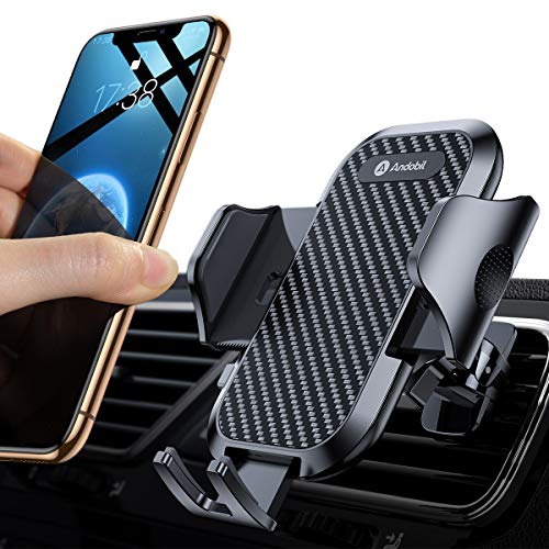 Book Cover Andobil Car Phone Mount Ultimate Smartphone Car Air Vent Holder Cradle Compatible for iPhone 8 Plus/8/X/XR/XS/7 Plus Samsung S10/S9/S8/Note 10/10+ Car Cell Phone Mount Black