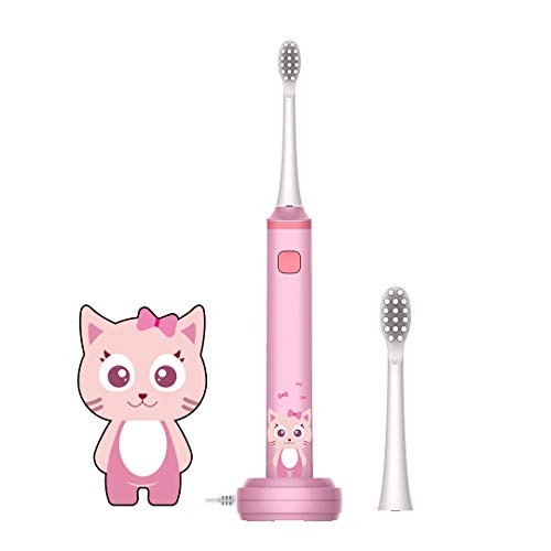 Book Cover Leyoung Kids Electric Toothbrush, Vibrating Toothbrush for Children Boys and Girls Age 3-13, with Smart Timer Rechargeable Electric Toothbrush, IPX7 Waterproof, Christmas Gift for Kids