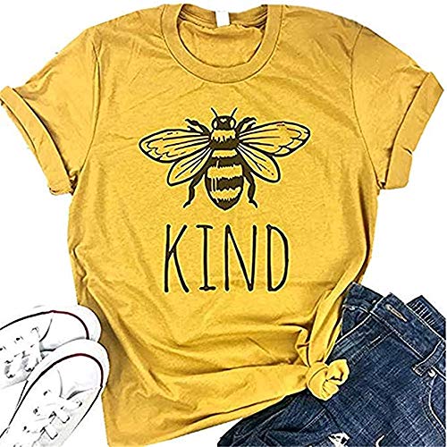 Book Cover Bee Kind T Shirts Women Funny Inspirational Teacher Fall Tees Tops Cute Graphic Blessed Shirt Blouse