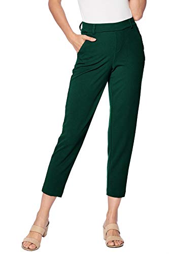 Book Cover One5One Stretch Pull-on Casual Cropped Work Trouser Office Dress Pants Pockets