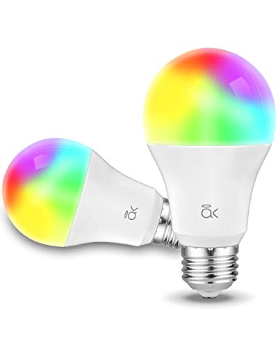 Book Cover Smart Light Bulb, AL Above Lights Dimmable E26 9W Wi-Fi LED Bulb, Soft White (2700K), 60W Equivalent, 810 LM, RGB+W, Compatible With Amazon Alexa, Echo and Google Assistant, ETL Listed - 2 Packs