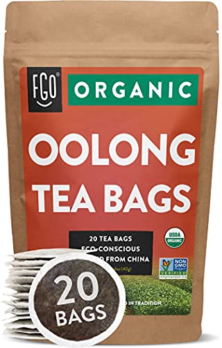 Book Cover FGO Organic Oolong Tea, Eco-Conscious Tea Bags, 20 Count