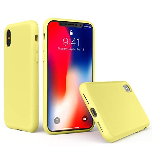Book Cover Xmifer iPhone X/Xs Case Soft Silicone Slim Rubber Bumper Case Anti-Scratch Microfiber Lining Hard Shell Shockproof Full-Body Protective Case Cover for Apple iPhone X/iPhone Xs 5.8
