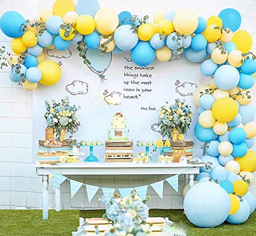 Book Cover Balloon Garland Arch Kit Blue Yellow Balloons Bouquet Kit Baby Shower Balloons Backdrop Background Weeding Bachelorette Birthday Party Decorations