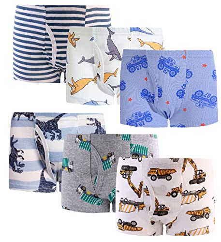 Book Cover Boys Boxer Briefs Shorts Cotton Dinosaur Shark Baby Toddler Underwear for Kids Boy 3/6 Pack