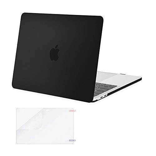 Book Cover MOSISO MacBook Pro 13 inch Case 2020 2019 2018 2017 2016 Release A2338 M1 A2289 A2251 A2159 A1989 A1706 A1708, Plastic Hard Shell&Screen Protector Compatible with MacBook Pro 13 inch, Black