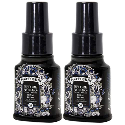 Book Cover Poo-Pourri Royal Flush Before You Go Toilet Spray 1.4 Ounce Bottle, 2 Pack
