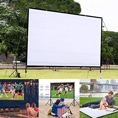 Book Cover Kindes 60 inch Projection Movie Screen 4:3 HD Foldable Anti-Crease Portable Projector Movies Screens with Portable Bag, for Home Theater Outdoor Indoor