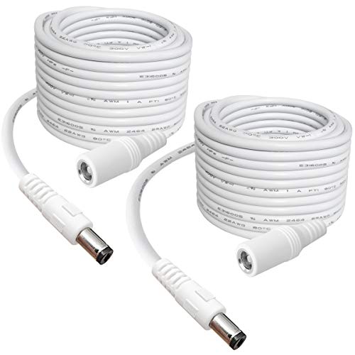 Book Cover SIOCEN 5.5mm x 2.1mm Extension Cord,DC 12v Power Supply Adapter for CCTV Security Camera Surveillance Indoor IP Camera Dvr Standalone LED Strip,Car,12 Volt Male to Female Plug Cable 10ft