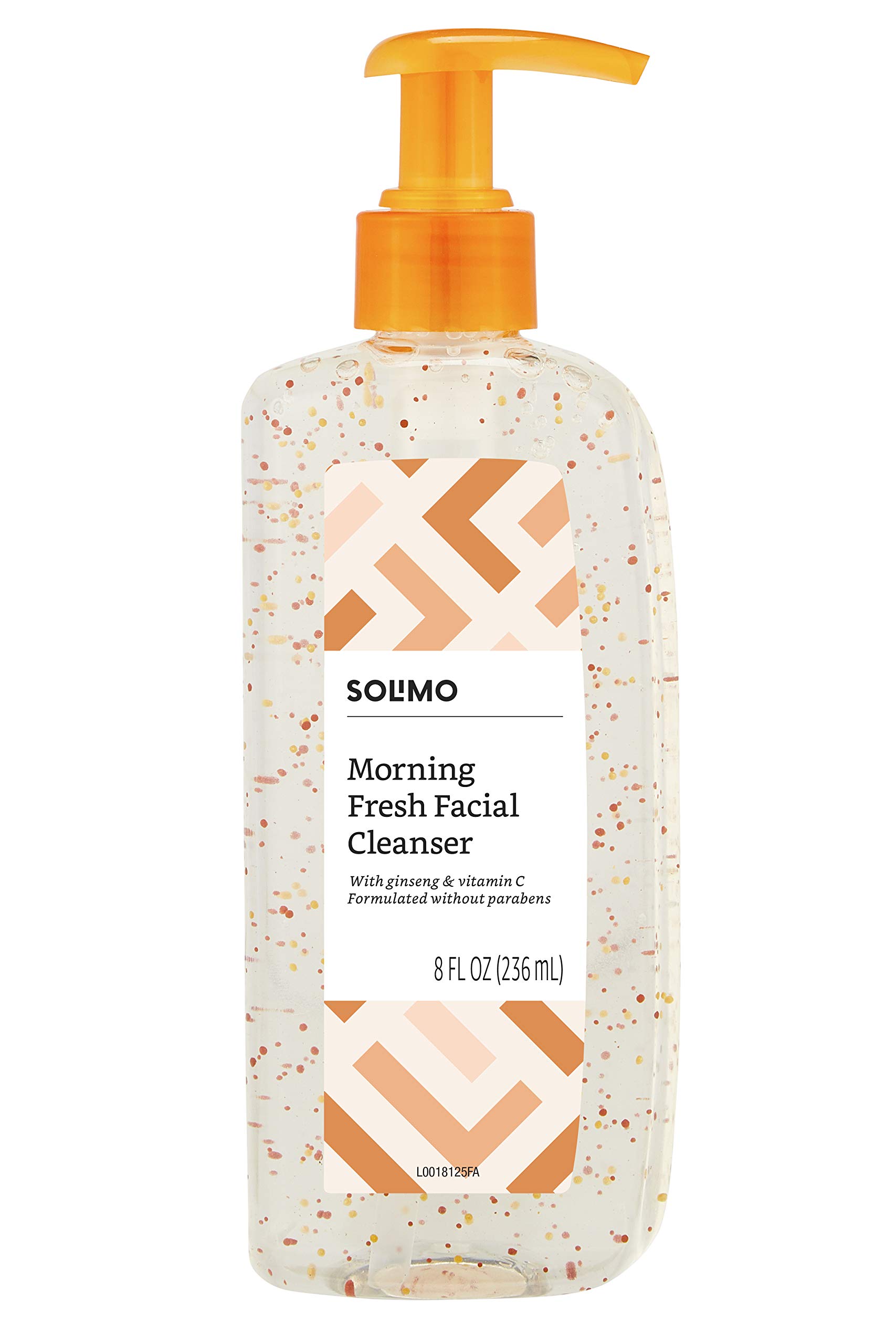 Book Cover Amazon Brand - Solimo Morning Fresh Facial Cleanser with Ginseng and Vitamin C, 8 fl oz 8 Fl Oz (Pack of 1)