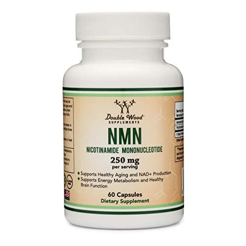 Book Cover NMN Supplement 250mg Per Serving (Nicotinamide Mononucleotide), to Boost NAD+ Levels More Effectively Than Riboside for Anti Aging by Double Wood Supplements (60 Capsules)