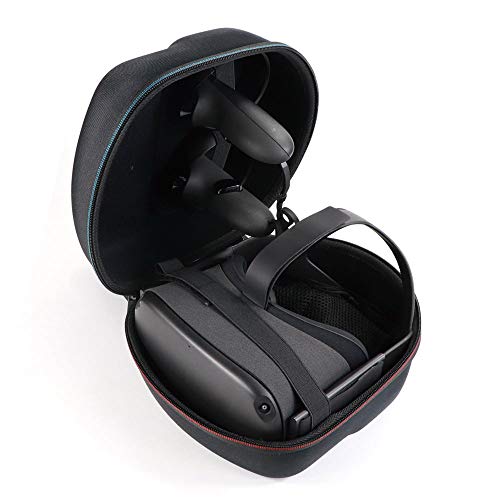 Book Cover Hard Carrying case for Oculus Quest All-in-one VR Gaming Headset and Controllers 64GB 128GB Protective Storage Travel Box (Black)