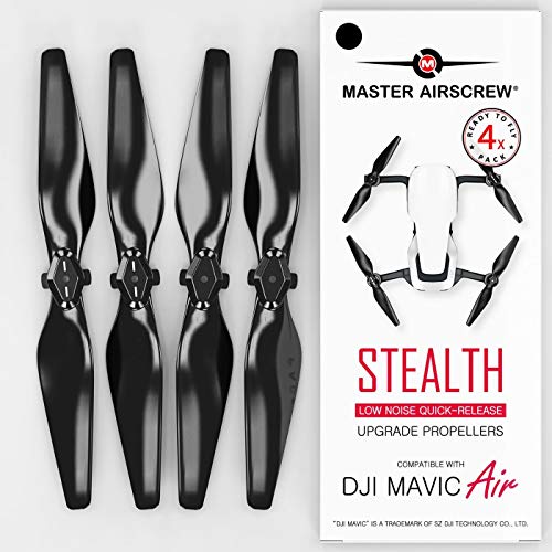 Book Cover MAS Upgrade Propellers for DJI Mavic AIR in Black - x4 in Set