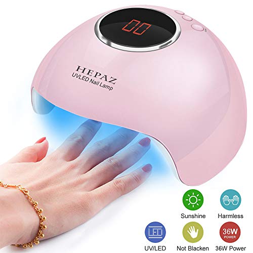 Book Cover Nail Lamp for Gel Polish,36W 15 LED Professional Nail Dryer UV LED Nail Lamp with 3 Timer Setting,Professional Nail Art Tools With Automatic Sensor, LCD Display, Memory and Pause Timer Function