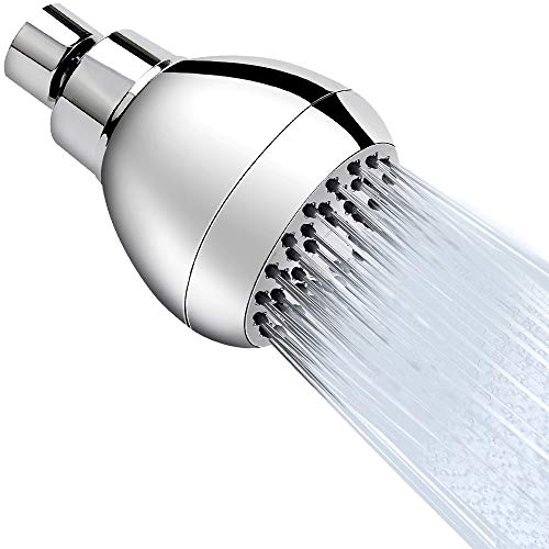 Book Cover High Pressure Shower Head 3 Inches Anti-clog Anti-leak Fixed Showerhead Chrome with Adjustable Swivel Brass Ball Joint for Relaxing and Comfortable Shower Experience Aisoso