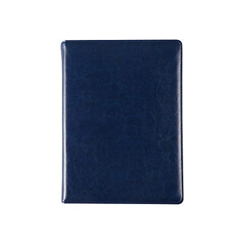 Book Cover Qianteng Notebook Journal, Classic Soft Cover, Faux Leather Business Notebook, Blue, 200 Pages, 5.9