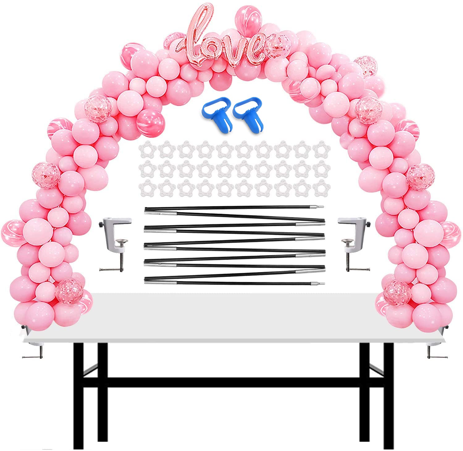Book Cover Table Balloon Arch Kit Adjustable for Baby Shower, Birthday, Wedding, Festival, Graduation Decorations Party Supplies Style_Upgrade