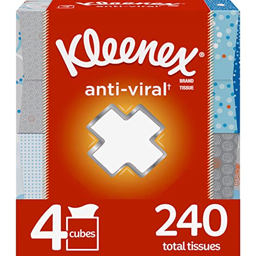 Book Cover Kleenex per (240 Total) Facial Tissues, 4 Cube Boxes, 61, 60 Count (Pack of 4)