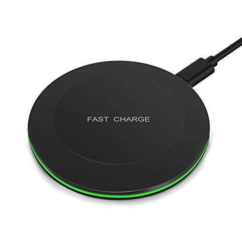 Book Cover 10W Ultra Slim Fast Qi Wireless Charger, 3 Types Charging Mode,7.5W Compatible iPhone,­10W Compatible Samsung, 5W All Qi-Enabled Phones