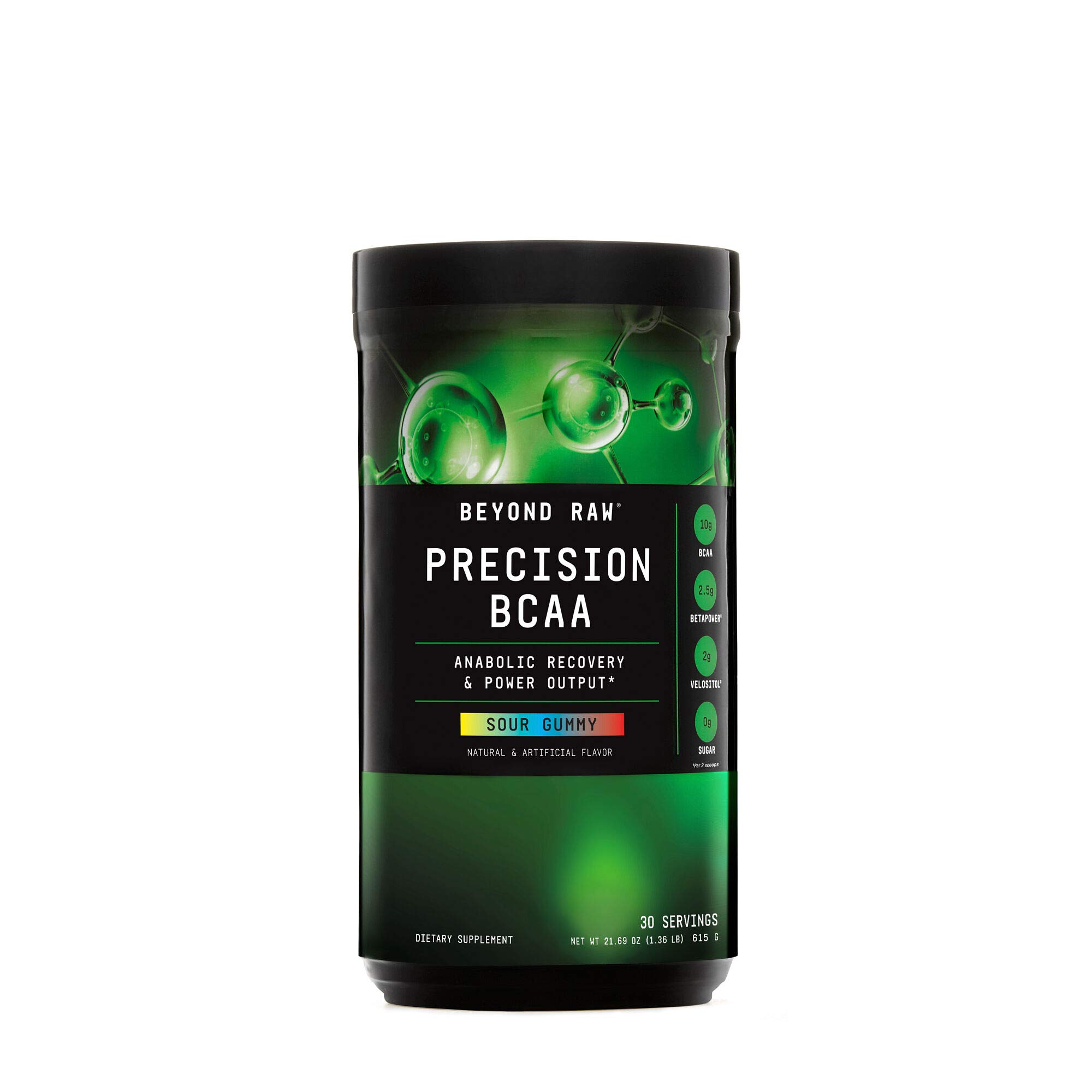 Book Cover Beyond Raw Precision BCAA - Sour Gummy, 30 Servings, Provides Energy and Supports Muscle Repair