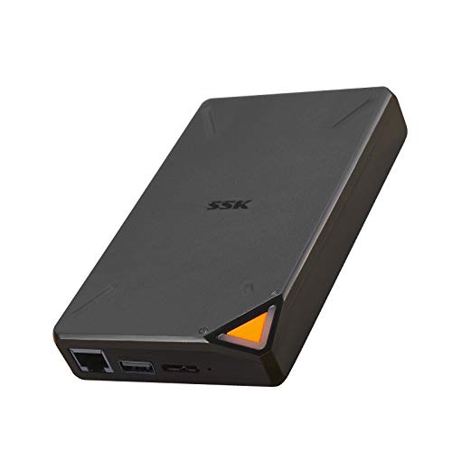 Book Cover SSK 2TB Portable NAS External Wireless Hard Drive with Own Wi-Fi Hotspot, Personal Cloud Smart Storage Support Auto-Backup, Phone/Tablet PC/Laptop Wireless Remote Access