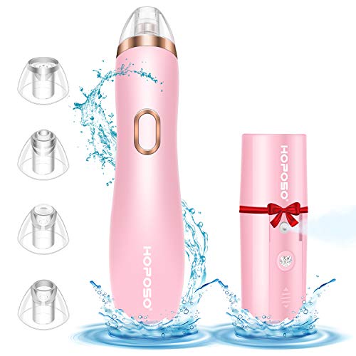 Book Cover HOPOSO Blackhead Remover Pore Vacuum Electric Blackhead Cleaner Extractor Comedone Removal Suction Beauty Device with Nano Facial Mister for Women