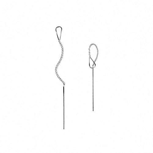 Book Cover MSECVOI 925 Sterling Silver Tassel Threader Dangle Earrings Teardrop Long Chain Ear Line for Women Girls