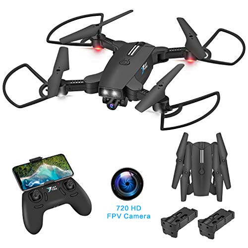 Book Cover Jettime 720P Drones with Camera for Adults and Kids with Trajectory Flight,2 Lipo Batteries,360Â° Flip,RTH,Follow Me,Altitude Hold (SR926)