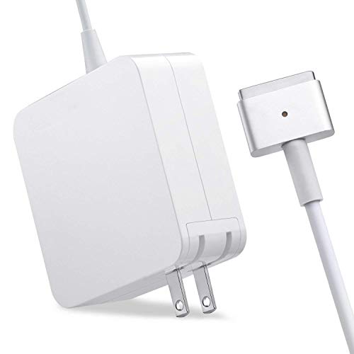 Book Cover Mac Book Air Charger, Great Replacement 45W Magsafe 2 Magnetic T-Tip Power Adapter Charger for Mac Book Air 11-inch and 13-inch (45T)