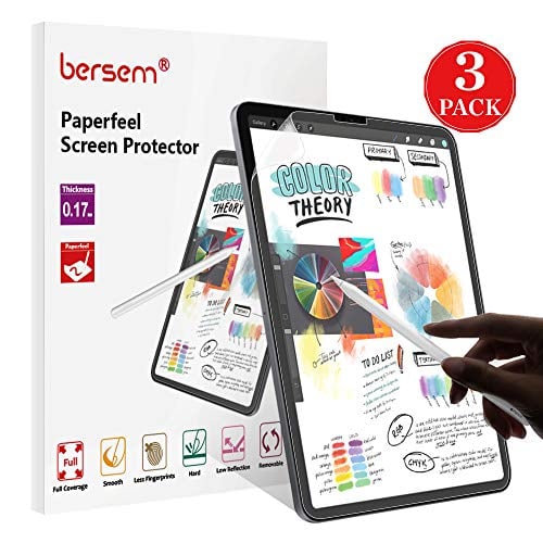 Book Cover BERSEM[3 PACK]Paperfeel iPad Pro 11 Screen Protector(2020 and 2018 Model), Anti Glare for iPad Pro 11 Paperfeel Screen Protector with Easy Installation Kit Paperfeel PET Flexible Non Glass