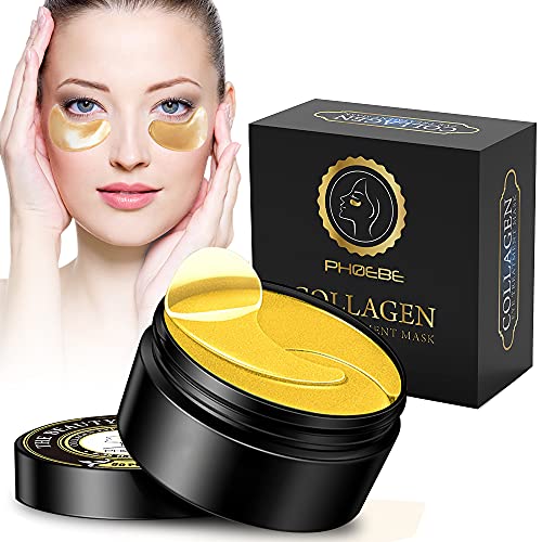 Book Cover PHOEBE Under Eye Patches, 24K Gold Under Eye mask Bags Treatment Mask,Under Eye Mask Reduces Dark Circles,Eye Mask for Puffy Eyes,Under Eye Gel Patches Anti-Aging 30Pairs