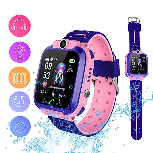 Book Cover Smart Watch Phone for Kids, Waterproof Smartwatches with Tracker HD Touch Screen for Kids Games SOS Alarm Clock Camera Digital Wrist Watch Smartwatch Christmas Birthday Gifts for 3-12 Boy Girls(Red)