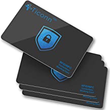 Book Cover TICONN RFID Blocking Cards - 4 Pack, Premium Contactless NFC Debit Credit Card Passport Protector Blocker Set for Men & Women, Smart Slim Design Perfectly fits in Wallet/Purseâ€¦ (4)