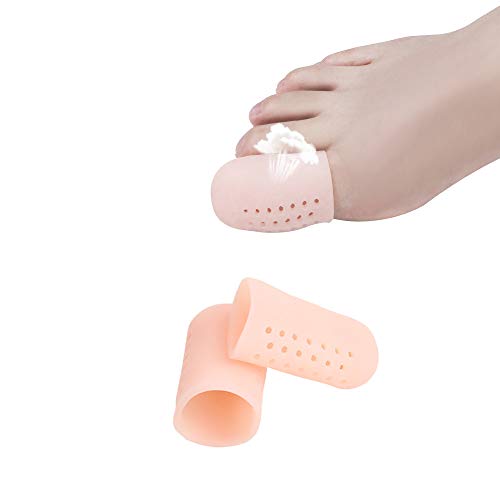 Book Cover Gel Toe Caps Toe Protectors Breathable Toe Sleeves, New Material, for Blisters, Corns, Hammer Toes, Toenails Loss, Friction Pain Relief and More (10 PCS for Big Toe)