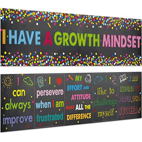 Book Cover Classroom Banner Growth Mindset Poster for Classroom Bulletin Board Decoration