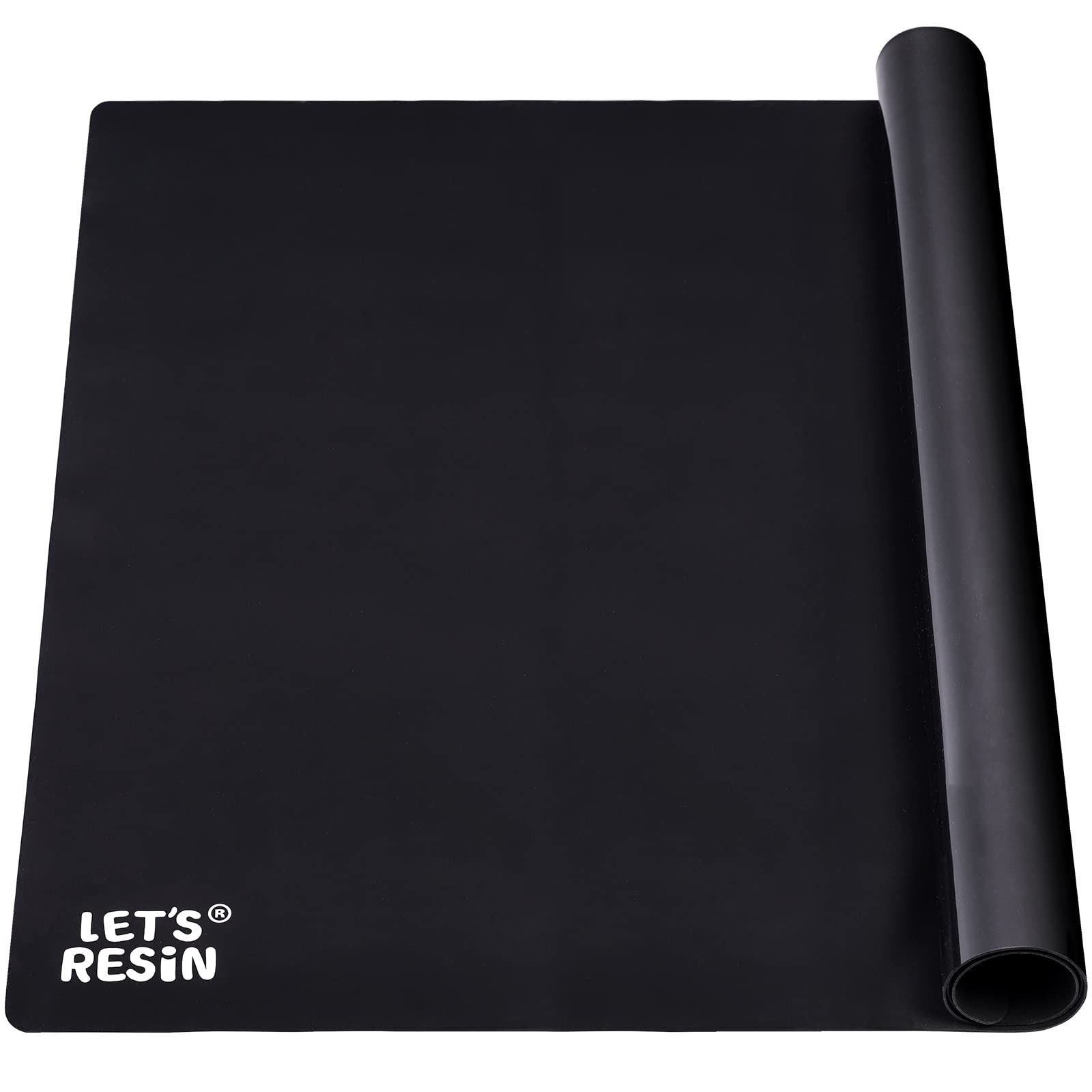 Book Cover LET'S RESIN Extra Large Silicone Mat for Crafts, 27.7'' x 19.7'' Black Large Silicone Sheets for Resin Jewelry Casting Molds, Nonskid Multipurpose Mat, Crafts Mat for Epoxy Resin, Art Painting