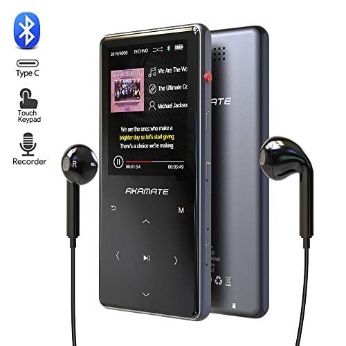 Book Cover MP3 Player, 16GB Player with Bluetooth 4.2, Music Player with FM Radio, One Click Recording, 2.4