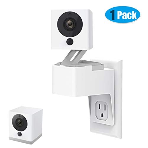 Book Cover Wyze Cam Outlet Wall Mount, AC Outlet Wall Plug Mount Bracket for Wyze Camera WyzeCam V2 and Wyze Cam Pan, No Messy Wires or Wall Damage (1 Pack)