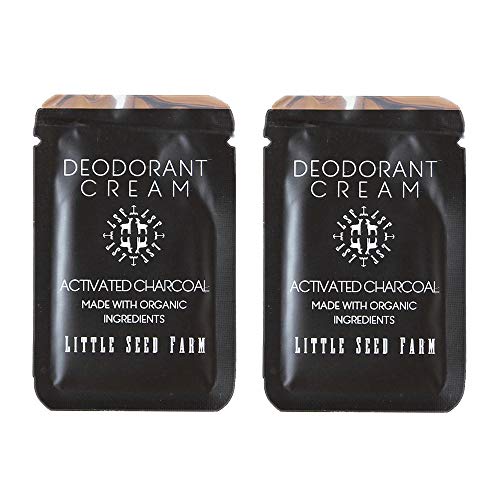 Book Cover Little Seed Farm - Deodorant Cream Samples, 2 Pack -Activated Charcoal