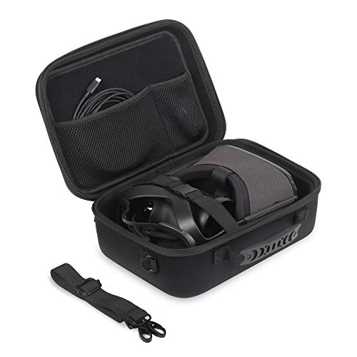 Book Cover Oculus Quest Case JSVER Carrying Case for Oculus Quest VR Gaming Headset, Controllers Accessories Hard Oculus Quest Travel Case with Shoulder Strap, Silicone VR Face Mask, Lens Dustproof Cover- Black