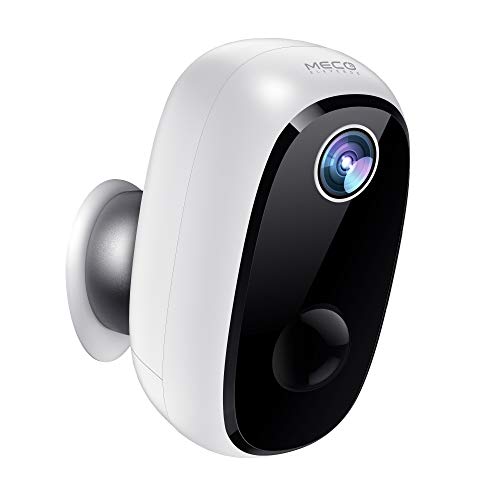 Book Cover Wireless Battery Powered Camera, MECO 1080P Rechargeable Home Security System, Night Vision, Indoor/Outdoor WiFi Camera with Motion Detection, 2-Way Audio Talk, IP65 Waterproof, 2.4GHz WiFi