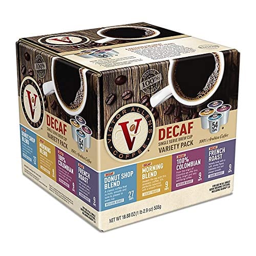 Book Cover Decaf Coffee Variety Pack for K-Cup Keurig 2.0 Brewers, 108 Count Victor Allen’s Coffee Medium Roast Single Serve Coffee Pods