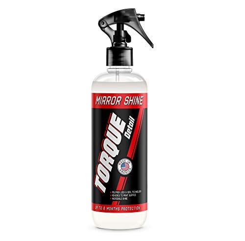 Book Cover Torque Detail Mirror Shine - Super Gloss Wax & Sealant Hybrid Spray Superior Shine w/Professional Detailer Protection - Quickly Applies in Minutes, Each Coat Last Months (8oz)