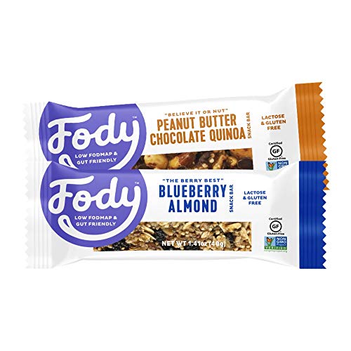 Book Cover FODY Food Co Low FODMAP and Gut Friendly, Gluten and Lactose Free, 6 Pack of Snack Bars (Variety Pack, 6 Count)