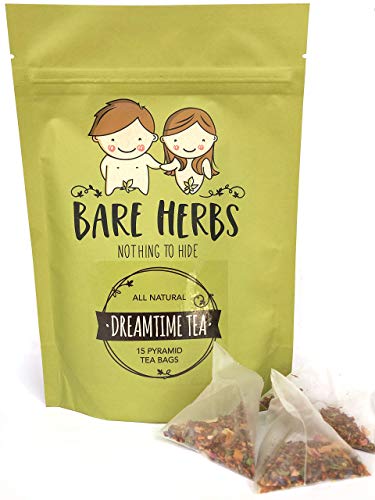 Book Cover Bare Herbs Dreamtime Tea - Supports Healthy Sleep and Relaxation | with Rose, Chamomile, Lavender, Rooibos, Mint and Lily (15 Pyramid Teabags)