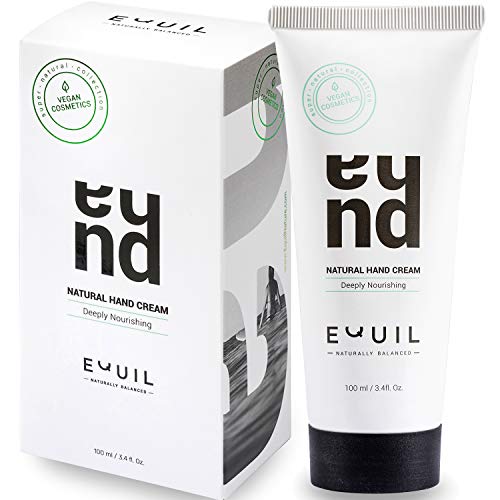 Book Cover Natural Hand Cream by Equil Cosmetics - Soothes dry and cracked hands - Get soft & smooth hands - Perfect for Day & Night Use - Jojoba Oil - Avocado Oil - Sweet Almond Oil - Lemon Oil - 3.4 fl. Oz